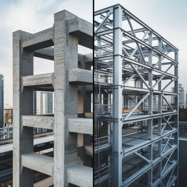 اسکلت بتنی یا فلزی