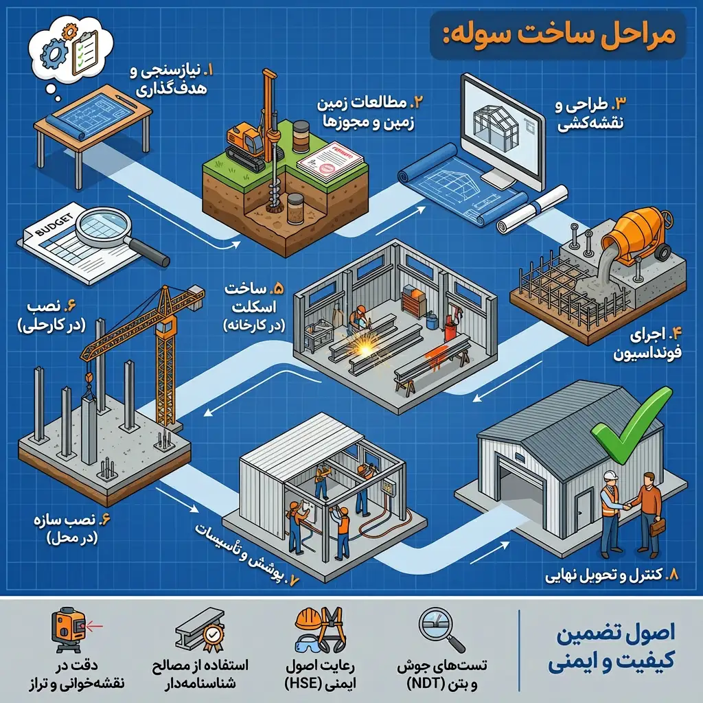 مراحل ساخت سوله