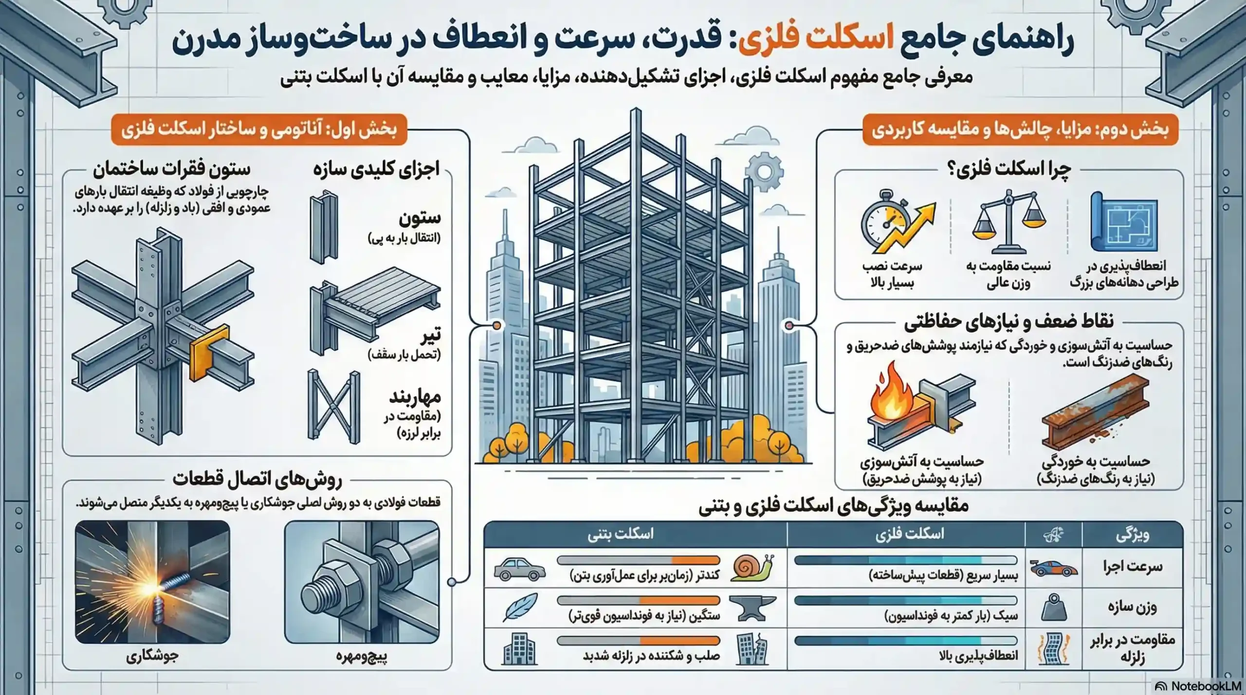 اسکلت فلزی چیست