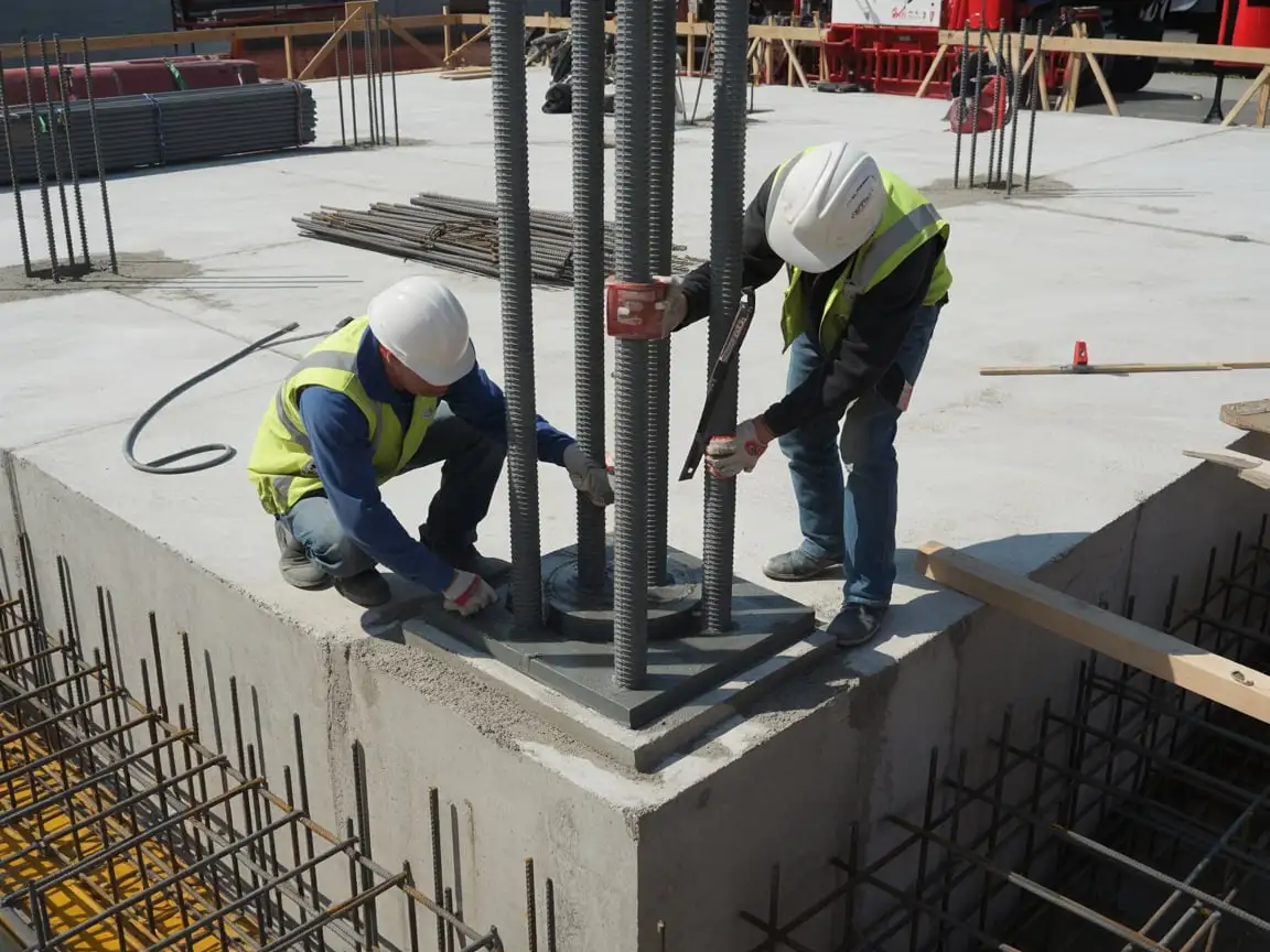 مراحل فونداسیون اسکلت فلزی